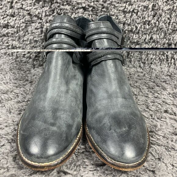 Free People Booties Womens 39 EU Leather Boho Grunge Biker Bohemian - Picture 7 of 9